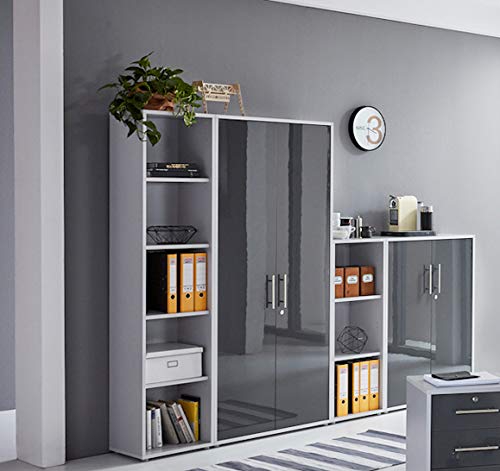 Schrankwand TABOR 4 Büroregal Aktenschränke Büroschrank abschließbar in...