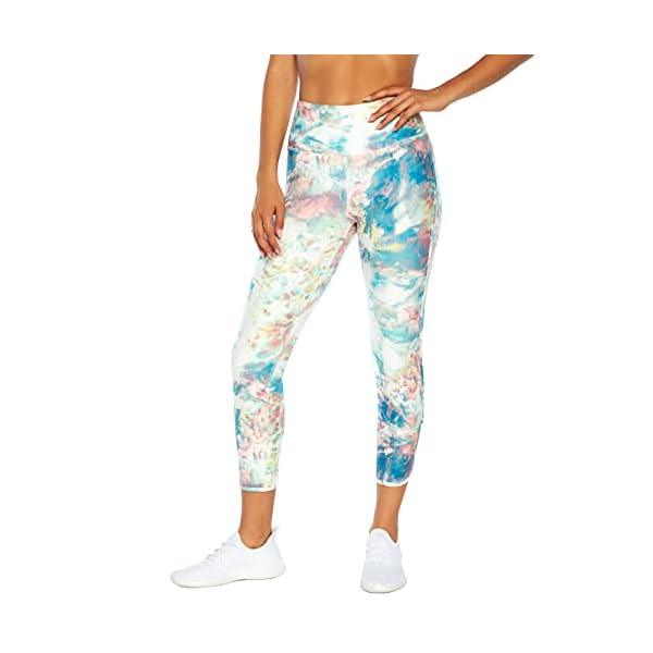 Jessica-Simpson-Sportswear-Womens-Aiden-High-Rise-Capri-Legging Jessica Simpson Sportswear Women's Standard Aiden High Rise Capri Legging, Ice Green Tidal Wave Tie Dye, Large