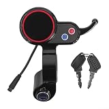 Electric Scooter LCD Display Dashboard Kickscooter LCD Display Panel for H5 Electric Thumb Throttle 6-Pin Speed Controller Accessories with Lock for Scooter