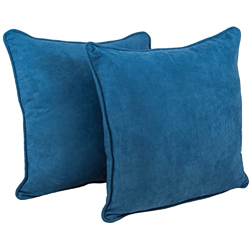 Blazing Needles 9813-CD-S2-MS-TL Corded Microsuede Throw Pillow cover