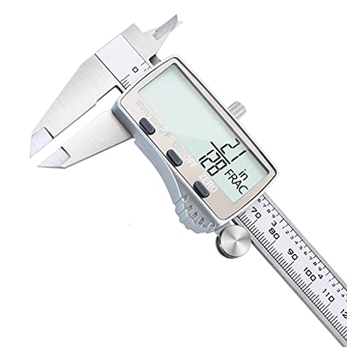 Linjolly Calibrador Digital 0-150mm / 6 "fracción/métrica/Pulgada de Acero Inoxidable Electronic de comprobador micrómetro Instrumento de medición