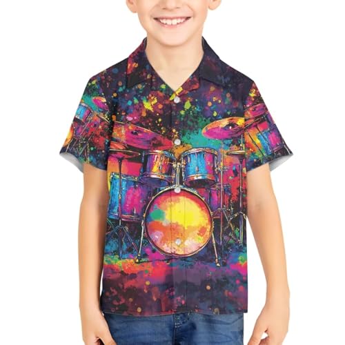 Cumagical Kids Hawaiian Shirts Vibrant Prints Lightweight & Perfect for Summer Fun3