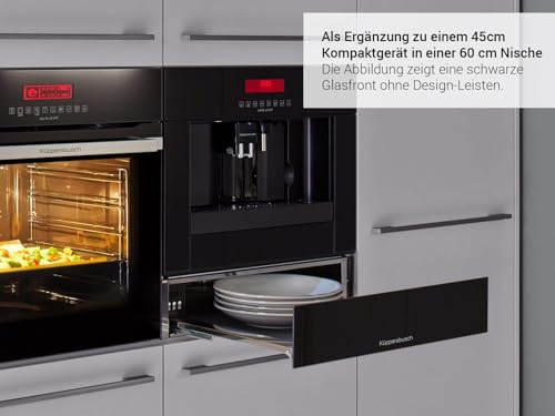 Foto von Küppersbusch CSW 6800.0 Wärmeschublade + ZC 8022 Glasfront Weiß + Designleiste Silver Chrome