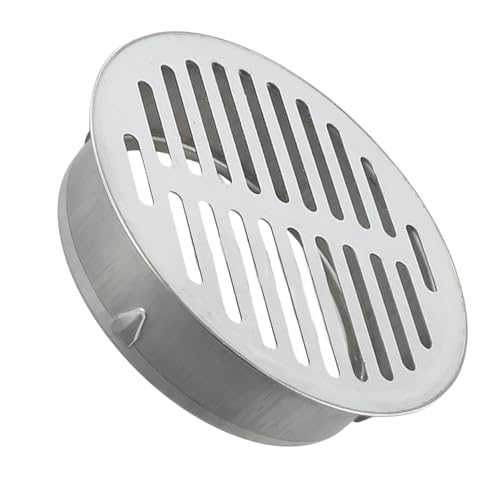 DAZZLEEX Bouchon de tuyau de pluie rond en acier inoxydable 100 mm
