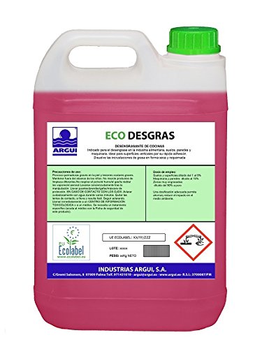ARGUIGREEN Line ECODESGRAS 5 litros .DESENGRASANTE Concentrado Profesional ECOLOGICO. Limpieza ECOLOGICA. ECOLABEL Cover