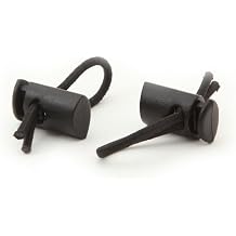 SPIbelt Race Bib Toggles, Attach to Race Bib for Marathons, 5k and 10k, Black 2 Pairs