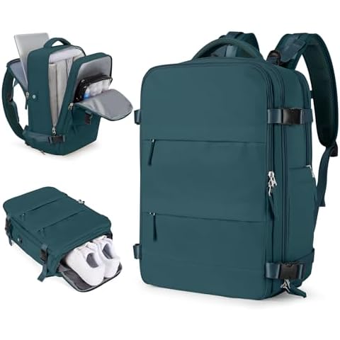 wepadre Women's Laptop Backpack, A-peacock Blue, 15.6in Cover