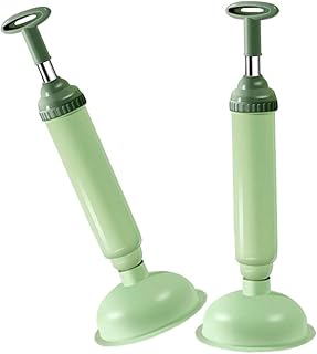 Alipis 2 Piezas Desatascador de succión para Inodoro Limpiador de baños Limpiador para el hogar drenar Herramientas de Limpieza de baño émbolos closestool Acero Inoxidable Verde