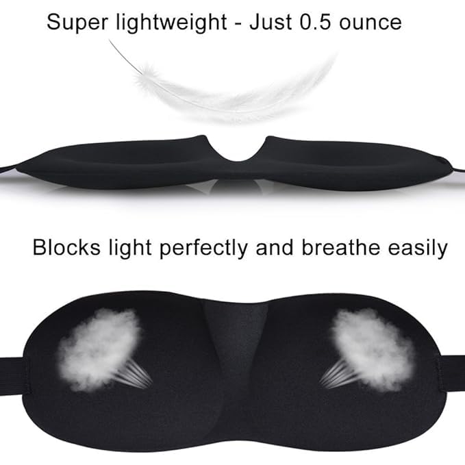 Image of Hiver Mulberry Silk Eye Mask, Super Smooth Sleep Mask and Blind Fold Eye Shade(Black) (Maroon)