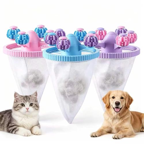Upgrade Pet Hair Remover for Laundry - Lint Catcher for Washing Machine Reusable Household Hair Filter Washer Lint Trap Net Pouch (3 Pieces)