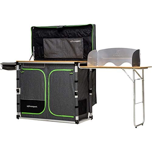 SylvanSport Outdoor Camp Kitchen System for Easy Cooking, Clean Up, Camping Meal Prep, Glamping and Camping Essentials, Dine-o-Max Large Version