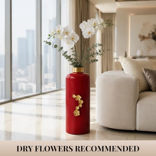 Image of Urban Born Vases For Living Room Corner |Big Vases For Elegant Home Decoration |Home Decor Flower Vase Iron |Fresh or artificial Metal Flower Vase Stand For Dining Table, Bedroom, Office, Wedding Gift