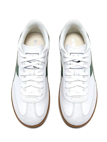 Baskets Diadora Trainer 181246 confortables en cuir blanc homme - 3