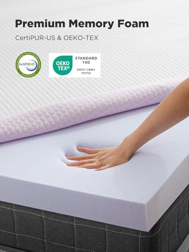 Image of PERLECARE Twin XL Mattress Topper, 3 Inch Cooling Mattress Topper - Gel Memory Foam for Pressure Relief, Premium Soft Sleep, Non-Slip Design with Removable & Washable Cover, Oeko-Tex Certified
