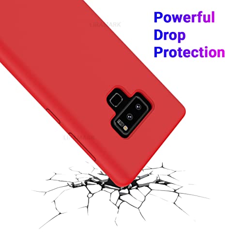 Image of LIRAMARK Liquid Silicone Soft Back Cover Case for Samsung Galaxy Note 9 (Red)