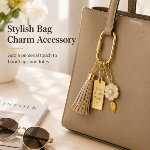 Image of ZHZ Brass Key Rings, Keychain for Men & Women, Bag Charms, 6 Pack | Secure Screw Lock, 12 O-Rings, Charm Holder for Handbags, Purses, Tote Bags & Backpacks