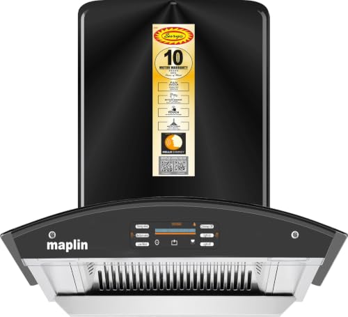 Image of VC-SS75cm Auto Clean Wall Mounted Black 1800 CMH Chimney (Wall Mounted, Black)