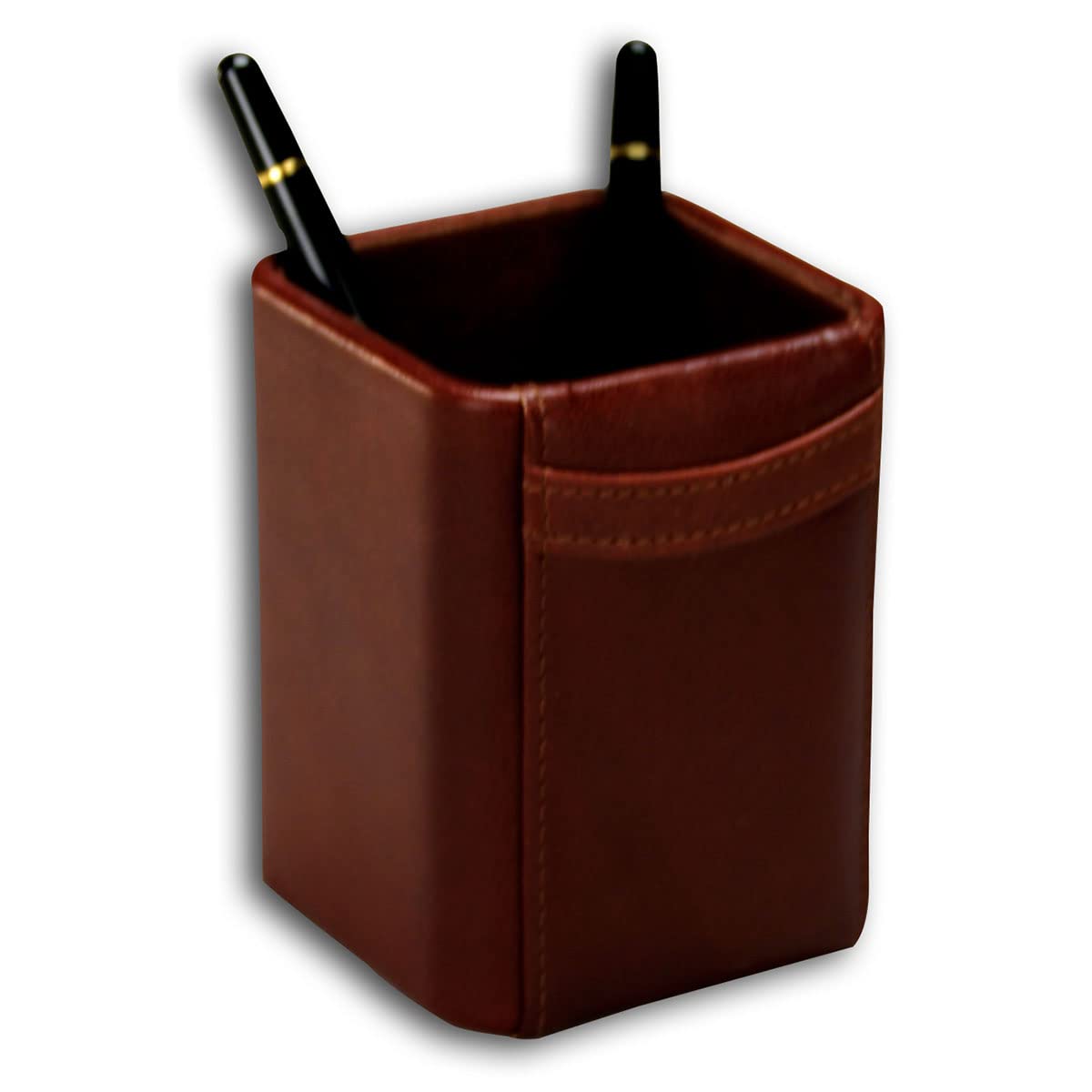 Dacasso Piórnik ze skóry Mokka, 8,26 x 8,26 x 10,79 cm