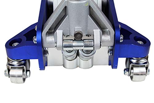 K Tool International 63099 3 Ton Xd Automotive Aluminum Service Floor Jack For Garages, Repair Shops, And Diy, 6,000 Lbs. Capacity, Hydraulic Lifting Range 3.75" - 19.25", Dual Pump, Blue/Silver #TOP5