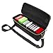 CASEMATIX Card Case Holder for Trading Cards with 5 Removable Dividers, 5 Tab Dividers and Shoulder Strap - 1000 Card Game Case Playing Card Storage for Unsleeved Cards, Sleeved Cards and Deck Boxes