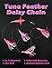 BLUEWING Tuna Feather Daisy Chain Fishing Teaser Lure with 4in Feathered Trolling Squids and Stainless Steel Hook Big Game for Tuna Mahi Wahoo Marlin, Pink