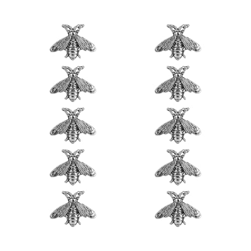 Image of 10 Pack Cute Funny Vintage Bee Brooches Pin Set Fashion Retro Animal Themed Lapel Brooches Jewelry Suit Brooch for Men Women Gold Silver Plated