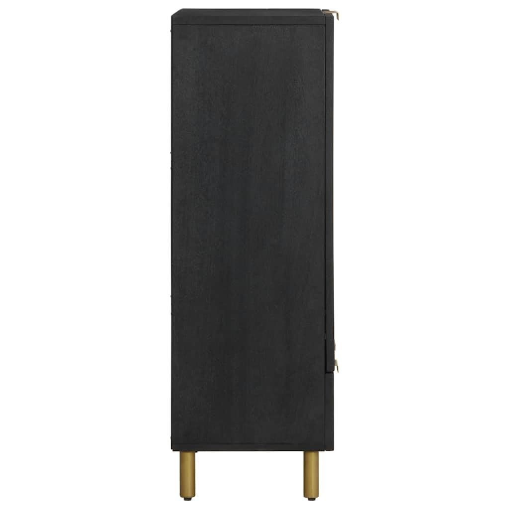 Tabla alta de alta calidad, 60 x 33 x 100 cm, de material de madera con patas de metal robustas, prácticas asas y placa superior estable para un elegante espacio de almacenamiento en el salón