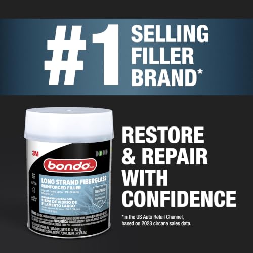 Image of Bondo Bondo-Hair Long Strand Fiberglass Reinforced Filler, 00762, 1 Quart (Pack of 2)