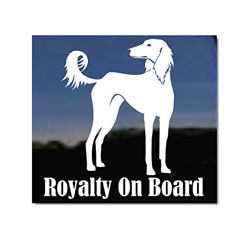 Royalty On Board ~ Saluki Hound Dog Window Car Auto Vinyl Decal Sticker #TOP26