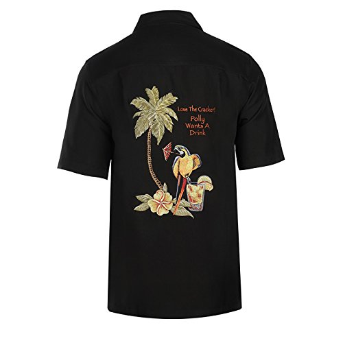 Weekender® Men's Polly's Drink Parrot Embroidered Shirt