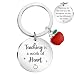 Teacher Appreciation Gift End of Year Teacher Gifts for Women Double Sided Engraved Teachers Keychain Thank You Retirement Birthday Valentines Day Christmas Gift for Teachers Present Stocking Stuffers
