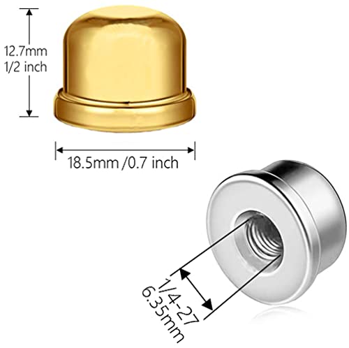 Hyamass 8Pcs Lamp Finial Knob Lamp Accessories 1/2 Inch Tall Lamp Finials Plated Steel Finials Tapped 1/4-27 For Lamp Harp Tops(Mix Color） #TOP1