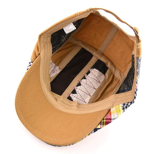 M MOACC Men Beret Hat Cotton Adjustable Newsboy Hats Cabbie Gatsby Cap,Beige #8597 - Image 7