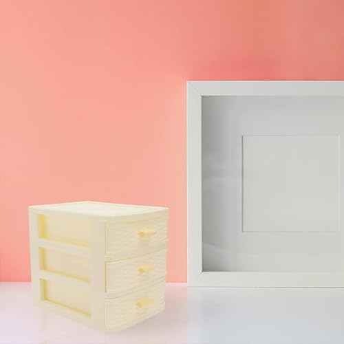 Miniatura 2 de CALLARON 2 piezas de 3 capas de plástico tipo cajón armario de almacenamiento portátil organizador de almacenamiento multifunción caja de