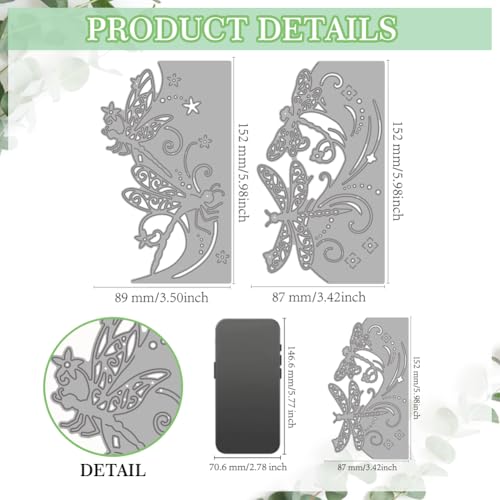 MAYJOYDIY Dragonfly Border Metal Die, Edge Border Embossing Cutting Dies, Bird Animal Template for Scrapbooking Photo Album Decoration - Image 2