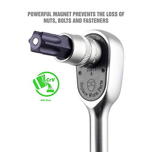 Oemtools 23904 13 Piece Magnetic Star Bit Socket Set, Star Socket Set, 1/4" And 3/8" Drive Bits, Magnetic Bit Sizes Range From T8 - T60 #TOP4