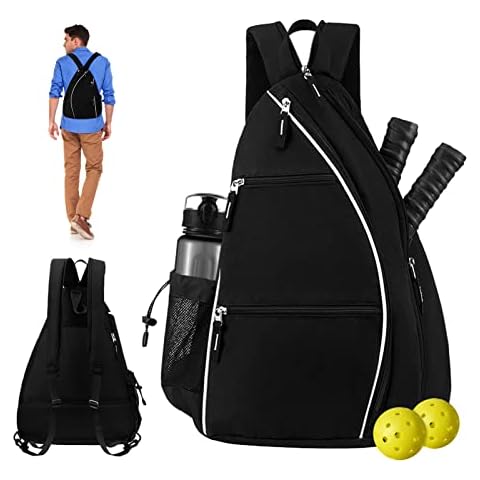 icyant Tennis Bag, Large Capacity Tennis Backpack for Men and Women Lightweight Waterproof Badminton Racquet Tennis Racket Bag Holds 2 Rackets with Compartment Sports Sling Bag for Tennis Pickleball Cover