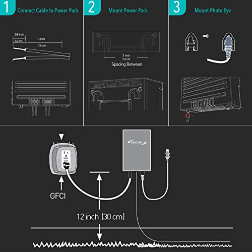 Malibu 600 Watt Power Pack With Sensor Photo Cell And Weather Shield For Low Voltage Landscape Lighting Spotlight Outdoor Transformer 120V Input 12V Output 8100-0600-01 #TOP4