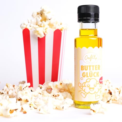 Craftly Movie Night Kit | Popcorn Geschenkset mit 3 Gewürzen, 500g Mais, Butteröl & Tüten | Kinoabend Snack-Set für Zuhause | Geschenk für Männer, Frauen & Kinder