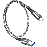 QianLink 10Gbps Android Auto USB C Cable, 1.5FT 3A USB 3.1 Gen 2 Fast Charge & Data Transfer USB C CarPlay Cable for iPhone 17 16 15 Pro Max Air,Samsung Galaxy S25 S24 S23 S22 Ultra T7, Pixel 9 8,SSD
