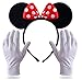 TK Group Timo Klingler 2 en 1 - Minnie Mini Mouse Ears Costume Set avec gants et oreilles de souris pour femme à Mardi Gras & Carnival (Set)