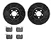 Dynamic Friction Company Front Brake Rotors-Drilled and Slotted-Black with 5000 Advanced Brake Pads 8502-31114