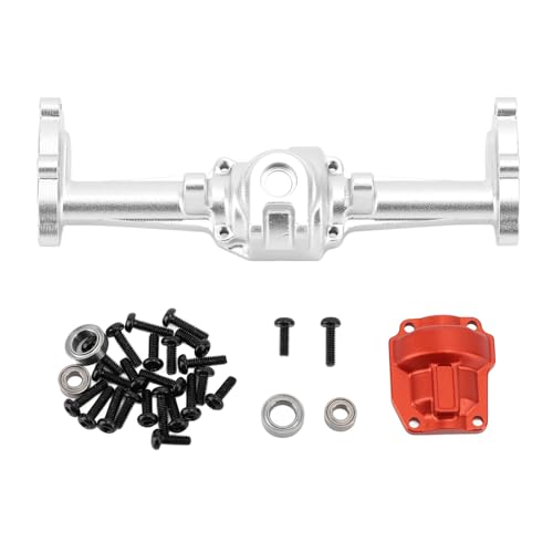 Boîtier d'essieu avant en alliage d'aluminium argent premium pour voiture 1/8 RC