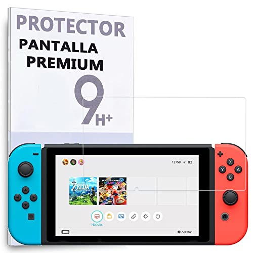 REY Bildschirmschutz aus gehärtetem Glas für Nintendo Switch, Schutzfolie, Displayschutzfolie 9H+ Härte, Anti-Kratzen-Öl-Bläschen