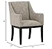 Signature Design by Ashley Burkhaus Traditional Dining Upholstered Arm Chair, 2 Count, Gray & Dark Brown