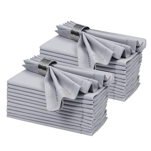 Set de 24 Servilletas de Tela Gris 18x18 pulg Ramanta Home miniatura 1