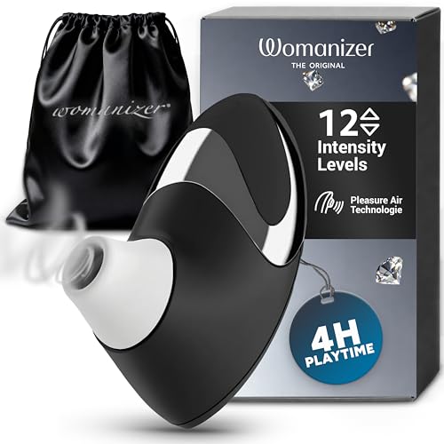 Womanizer W500 Klitoris-Vibrator Erwachsenen-Spielzeug | Vibrierender Klitorisstimulator mit 12 Saugstufen | Wasserdichter Klit-Sauger | Saugende Erwachsenen-Sexspielzeuge für Frauen | Chrom