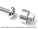 iJDMTOY (2) Stainless Steel M8 Anti-Theft Security Nuts w/Locking Key Compatible With LED Light Bar, LED Pod Light, LED Worklight Driving Fog Lamp Security Kit