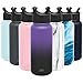 Simple Modern Summit Insulated Water Bottle with Straw Lid 1 Liter Reusable Wide Mouth Stainless Steel Flask Thermos, 32oz (945ml), Ombre: Violet Sky