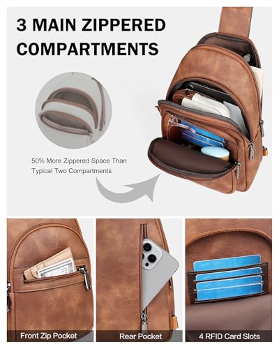 Image of FADEON Sling Bag for Women, Designer Small Crossbody Bags, Adjustable Strap